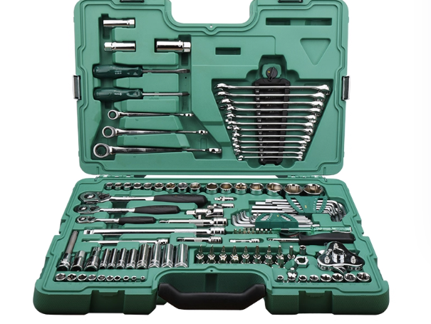 世达128件套汽修工具套装修车套筒棘轮扳手工具箱09014G